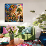 Stilvolles Blumenhunde-Puzzle 1000 Teile