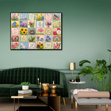 Stilvolles Blumenhunde-Puzzle 1000 Teile