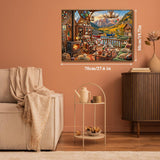 Elegante puzzle con cani con fiori, 1000 pezzi
