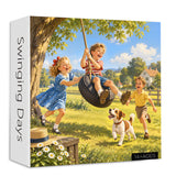 Stilvolles Blumenhunde-Puzzle 1000 Teile