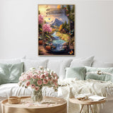 Puzzle Scène aux chandelles enneigées 1000 pièces