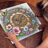 Stilvolles Blumenhunde-Puzzle 1000 Teile