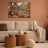 Elegante puzzle con cani con fiori, 1000 pezzi