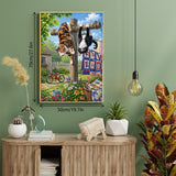 Stilvolles Blumenhunde-Puzzle 1000 Teile