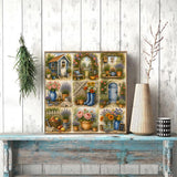Elegante puzzle con cani con fiori, 1000 pezzi