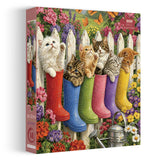 Elegante puzzle con cani con fiori, 1000 pezzi