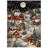 Snowy Night Village Jigsaw Puzzle 1000 Pieces