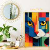 Geometric Cat Art Jigsaw Puzzle 1000 Pieces