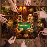Elegante puzzle con cani con fiori, 1000 pezzi