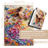 Elegante puzzle con cani con fiori, 1000 pezzi