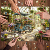Puzzle élégant de chiens de fleurs 1000 pièces
