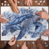 Blue Wave Turtle Jigsaw Puzzles 1000 Pieces
