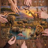 Stilvolles Blumenhunde-Puzzle 1000 Teile