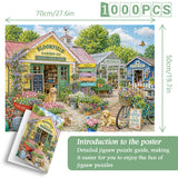 Stilvolles Blumenhunde-Puzzle 1000 Teile