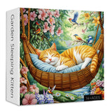 Garden Sleeping Kitten Jigsaw Puzzle 1000 Pieces