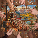 Elegante puzzle con cani con fiori, 1000 pezzi