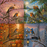 Elegante puzzle con cani con fiori, 1000 pezzi