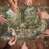 Stilvolles Blumenhunde-Puzzle 1000 Teile