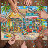 Elegante puzzle con cani con fiori, 1000 pezzi