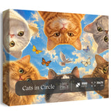 Cats in Circle Jigsaw Puzzle 1000 Pieces