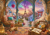 Elegante puzzle con cani con fiori, 1000 pezzi