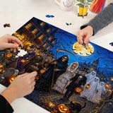 Elegante puzzle con cani con fiori, 1000 pezzi