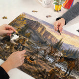 Stilvolles Blumenhunde-Puzzle 1000 Teile