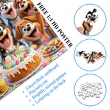 Elegante puzzle con cani con fiori, 1000 pezzi