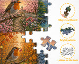Elegante puzzle con cani con fiori, 1000 pezzi