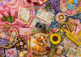 Elegante puzzle con cani con fiori, 1000 pezzi