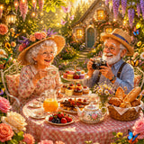 Elegante puzzle con cani con fiori, 1000 pezzi