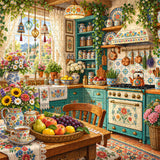 Stilvolles Blumenhunde-Puzzle 1000 Teile