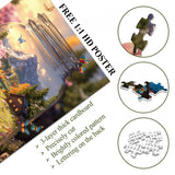 Puzzle Scène aux chandelles enneigées 1000 pièces