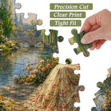 Elegante puzzle con cani con fiori, 1000 pezzi