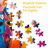 Elegante puzzle con cani con fiori, 1000 pezzi