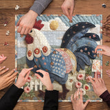 Patchwork Chicken Jigsaw Puzzle 1000 Pieces