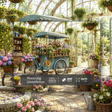 Puzzle élégant de chiens de fleurs 1000 pièces