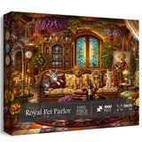 Elegante puzzle con cani con fiori, 1000 pezzi