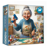 Puzzle con collage di foglie autunnali, 1000 pezzi