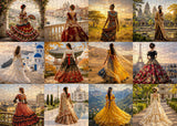 Elegante puzzle con cani con fiori, 1000 pezzi