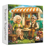 Puzzle élégant de chiens de fleurs 1000 pièces