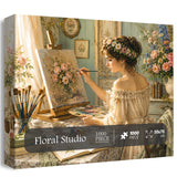 Puzzle élégant de chiens de fleurs 1000 pièces