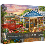 Stilvolles Blumenhunde-Puzzle 1000 Teile
