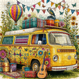 Elegante puzzle con cani con fiori, 1000 pezzi