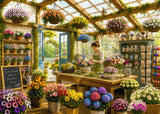 Elegante puzzle con cani con fiori, 1000 pezzi