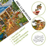 Stilvolles Blumenhunde-Puzzle 1000 Teile