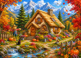 Elegante puzzle con cani con fiori, 1000 pezzi