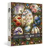 Stilvolles Blumenhunde-Puzzle 1000 Teile