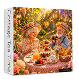 Elegante puzzle con cani con fiori, 1000 pezzi
