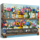 Elegante puzzle con cani con fiori, 1000 pezzi